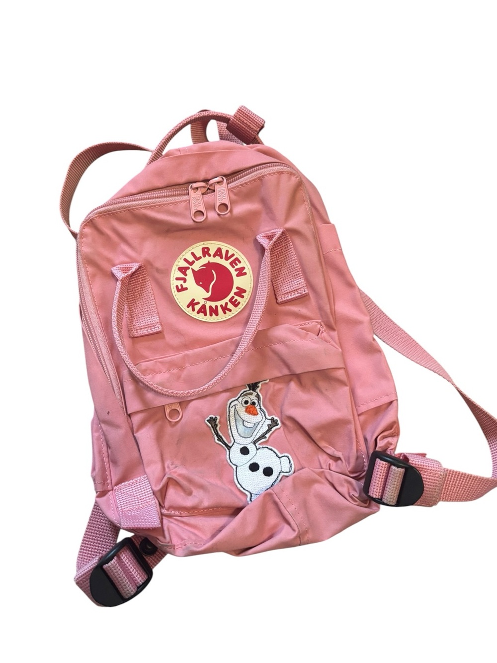 Fjallraven Kånken Kids Backpack - Light Pink with Olaf Patch